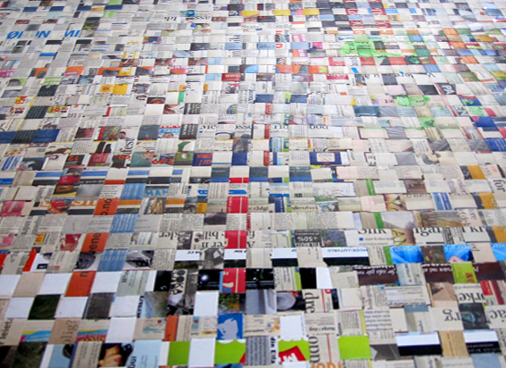 Mixed media 25 newspapercarpet