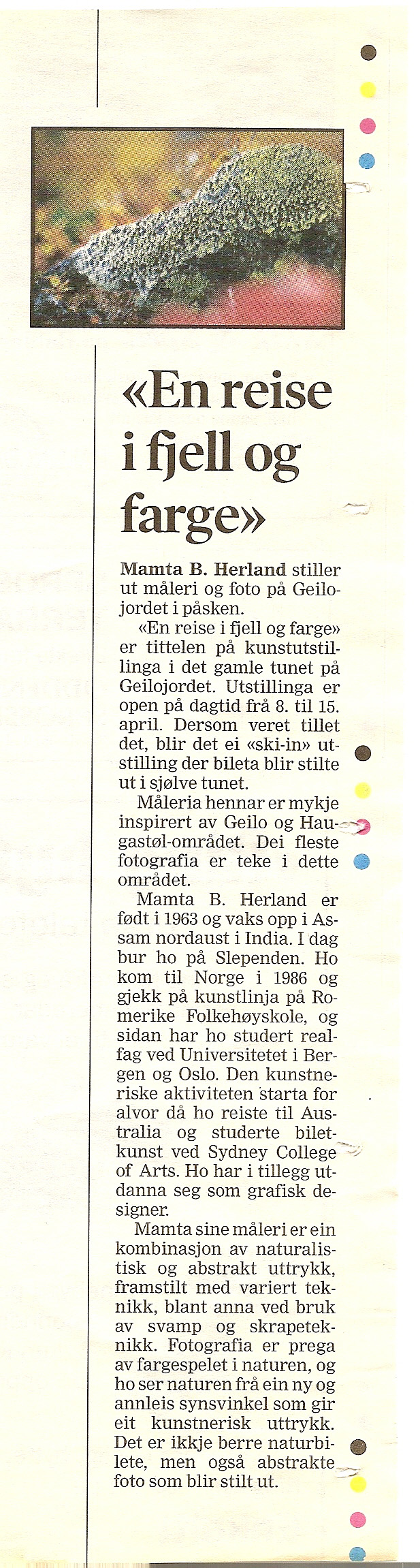 Press references 16 en reise i fjell og farge